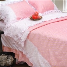 金富鸟家纺韩版小碎花全棉四件套公主床裙式纯棉四件套床上用品