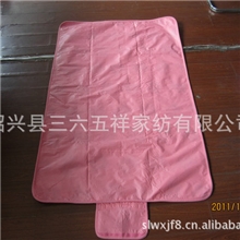 手提旅行毯/双层复合毯/PVC+印花单面绒旅行毯/野餐毯