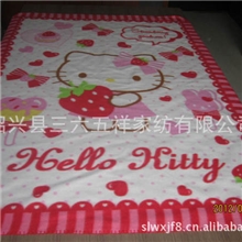 hellokitty猫花型毛毯/优质双面绒毯/平网印花双面绒