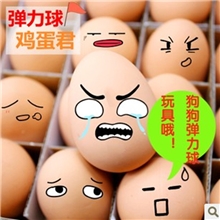 宠物玩具鸡蛋君泰迪橡胶弹力球磨牙玩具球洁齿狗狗玩具训练咬胶
