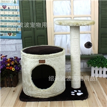 波波BOBO出口产品圆桶立体猫爬架猫窝猫玩具猫树宠物用品