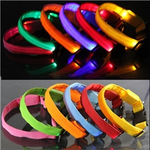 LED闪光夜光发光项圈/猫狗项圈/宠物发光脖圈颈圈/小中大犬适用