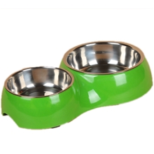 宠物碗不锈钢美耐皿猫狗碗食具狗食盆狗粮喝水双碗大中小