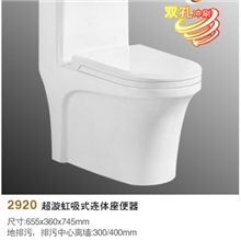 超炫/双孔/虹吸马桶/连体座便器（最新款/系列）2920（卫浴）