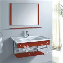 不锈钢浴室柜玻璃洗手盆不锈钢支架盆浴室镜卫浴批发可OEM