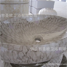 台上\艺术盆030裂釉褐