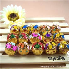 靓彩鼓型景泰蓝铃铛大号20mm狗铃铛挂件挂饰宠物挂铃铛吊坠