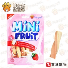 博士高迷你水果味扭棒味狗狗洁齿磨牙咬胶4种口味130g