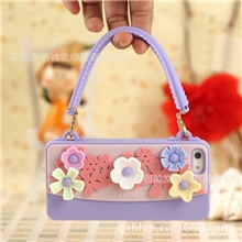 专用于iPhone4G手机的外壳保护套花色硅胶手机包手提式新款