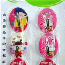 卡通塑料粘钩方形椭圆印花粘钩13056个装2KG新