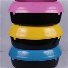 批发销售宠物厕所宠物便盆圆形半封闭式猫砂盆/猫厕所