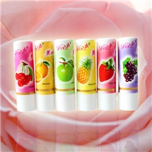 厂家直供六种水果味润唇膏男女混搭