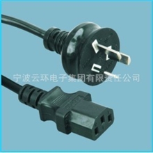 澳规插头+品字尾C13连接器SAA认证电脑电源连接线