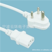 南非电脑、电视机电源线三插+品字尾插