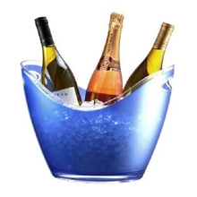 黄岩欣欣塑业供应双层冰酒器，双层蓝色元宝冰桶