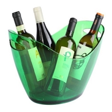 黄岩欣欣塑业供应元宝绿色冰桶，塑料绿色冰酒器