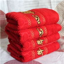 毛巾批发双喜字婚庆毛巾纯棉毛巾红色结婚送礼毛巾
