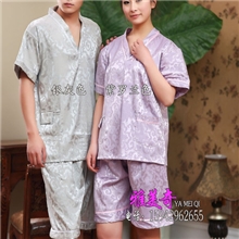 雅美奇情侣装汗蒸服浴衣浴服丝绵提花男女款按摩服26-21