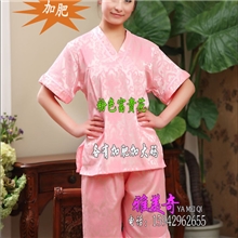 粉红色丝绵提花富贵花汗蒸服洗浴服桑拿服情侣浴服GT1003