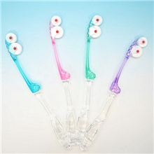 360&deg;海豚双轮滚轮牙刷进口毛丝洁齿护龈深层清洁折叠便携式