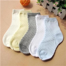 春秋全棉纯棉薄棉袜子/镂空儿童袜子/素色花边童袜子/网眼透气袜