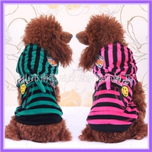 狗狗冬装聚乐派宠物秋冬服两脚三层条纹装泰迪贵宾比熊棉绒服L003