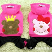宠物衣服/宠物服装批发狗狗衣服王子/公主熊四脚衣