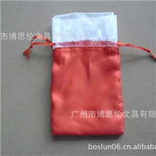 供应红色丝绸拉绳袋，束口袋