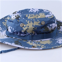 07海洋迷彩圆边帽奔尼帽太阳帽钓鱼帽演出帽军训帽子帽子