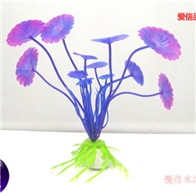 供应仿真水草水族鱼草鱼缸造景用品水族装饰假水草批发058紫色