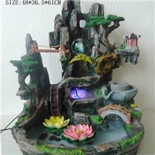 假山喷泉流水鱼缸喷泉工艺摆设流水加湿器家居装饰品