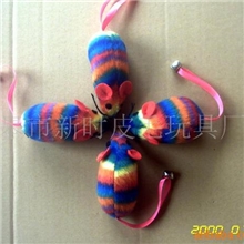 供应七彩绒布老鼠，皮毛老鼠，毛绒老鼠