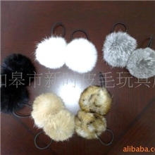 供应兔毛球发圈,狐狸球，水貂球花，兔皮耳罩