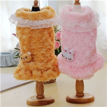 PETCO玫瑰柔冬裙狗狗冬季裙子宠物玫瑰裙宠物裙子批发