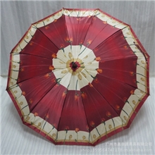 奇幻少女12K色丁花长柄雨伞遮阳伞厂家直销可定制加印LOGO