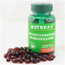 【NITREAS/乃琦斯】锯棕榈南瓜籽复合软胶囊(前列康)100粒