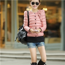 2013秋冬装新款女装韩版修身短款棉衣外套女加厚羽绒棉服女