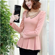 韩国实拍2013韩版女装修身秋冬打底衫裙装