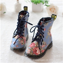 2013冬季新款温州童靴批发韩版女童超美花朵中筒马丁靴儿童棉靴