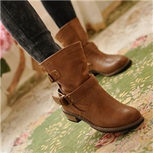 2013潮新款秋冬季女鞋女靴欧美休闲中筒马丁靴机车靴英伦平底短靴