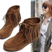 2013秋冬季新款欧美流苏内增高短靴新品平跟短筒靴女靴单靴子