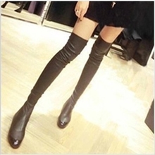 2013欧美小香风平底内增高过膝靴高筒弹力时尚女靴子批发