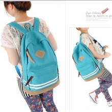 韩版双肩包学生书包女式帆布撞色双肩背包旅行包潮情侣背包