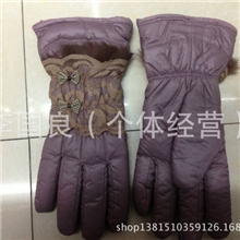 厂家直销2013最新2013最新女式时尚真毛保暖手套防水