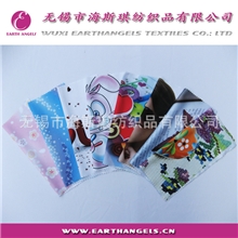 供应超细纤维眼镜布擦拭布针1，针2，双面绒，数码印花眼镜布