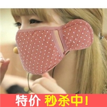 韩国可爱秋冬口耳罩耳套保暖时尚二合一护耳口罩男女情侣加厚批发