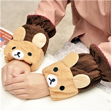 轻松熊珍珠绒袖套韩版卡通可爱护袖手臂套学习防污袖套批发