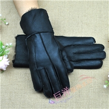 kx1017女款真羊皮皮毛一体机缝手套2013秋冬新款保暖羊毛手套批发