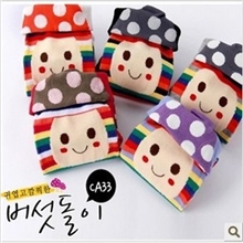 袜子批发厂家女袜韩国可爱蘑菇头可爱笑脸卡通袜全棉两穿