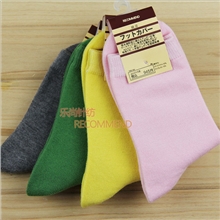 外贸全棉糖果色女袜精梳棉纯色女袜厂家直销袜子批发